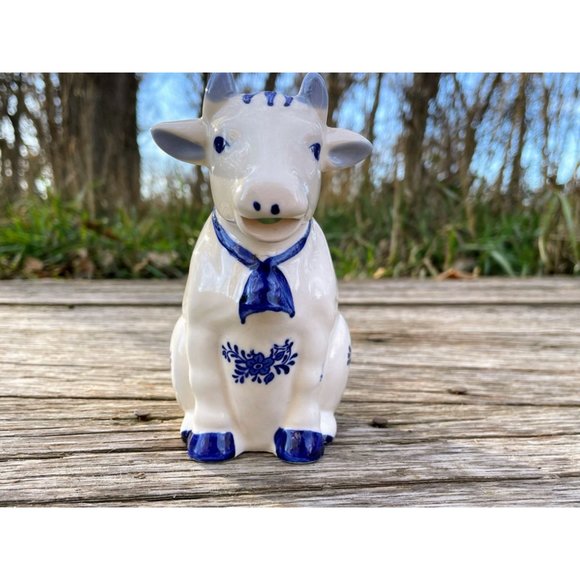 Vintage Holland Style Cow Creamer Pitcher Farmhouse Decor - Picture 2 of 8